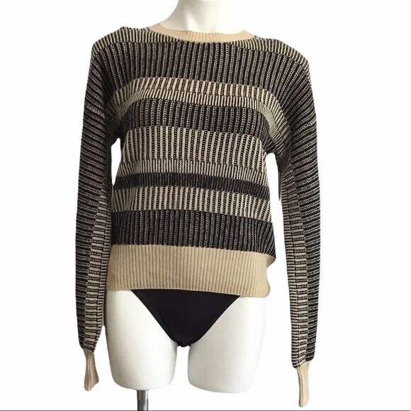 EQUIPMENT Aubin Sweater Crew Neck Neutral Pullover Knit Oversized New Size XS - Picture 2 of 16